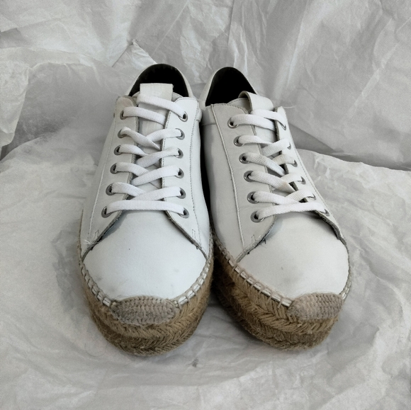 McQ Alexander McQueen Sade Runner Nappa Leather Espadrille White Size 41 size 11 - Picture 14 of 14